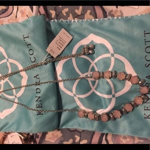 Kendra Scott Tammy adjustable necklace rose quartz
